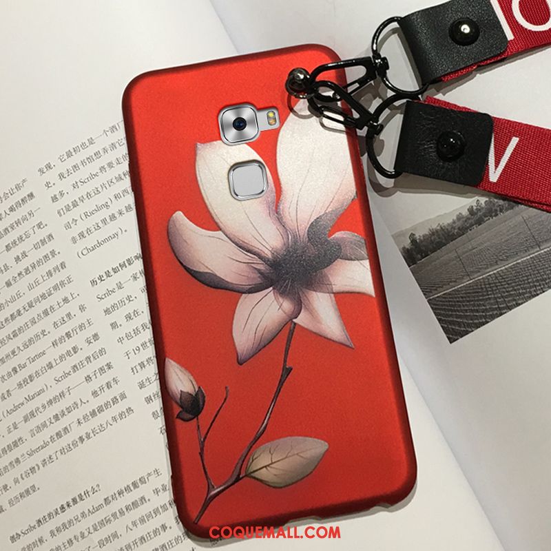 Étui Huawei Mate S Créatif Fluide Doux Rouge, Coque Huawei Mate S Ornements Suspendus Silicone