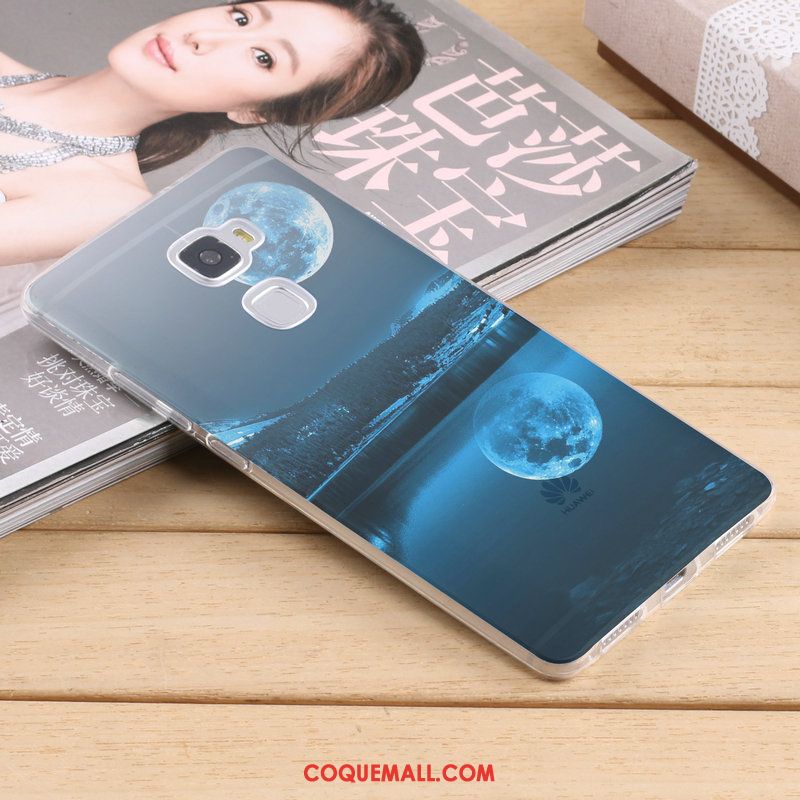 Étui Huawei Mate S Fluide Doux Protection Bleu, Coque Huawei Mate S Téléphone Portable Silicone