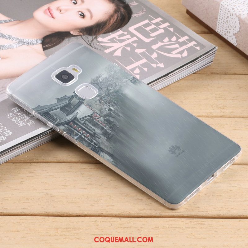 Étui Huawei Mate S Fluide Doux Protection Bleu, Coque Huawei Mate S Téléphone Portable Silicone