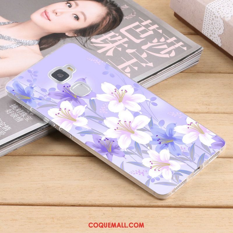 Étui Huawei Mate S Noir Téléphone Portable Fluide Doux, Coque Huawei Mate S Peinture Délavé En Daim