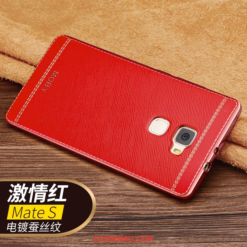 Étui Huawei Mate S Nouveau Kaki Rouge, Coque Huawei Mate S Soie Mulberry Tendance