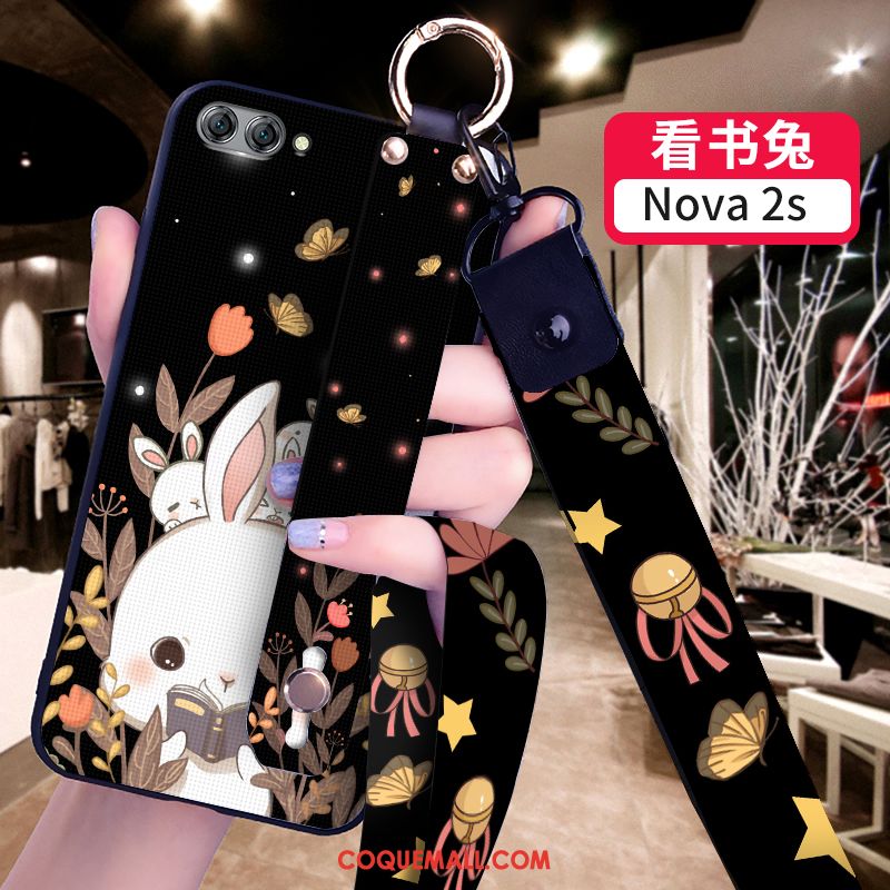 Étui Huawei Nova 2s Créatif Protection Noir, Coque Huawei Nova 2s Personnalité Dessin Animé