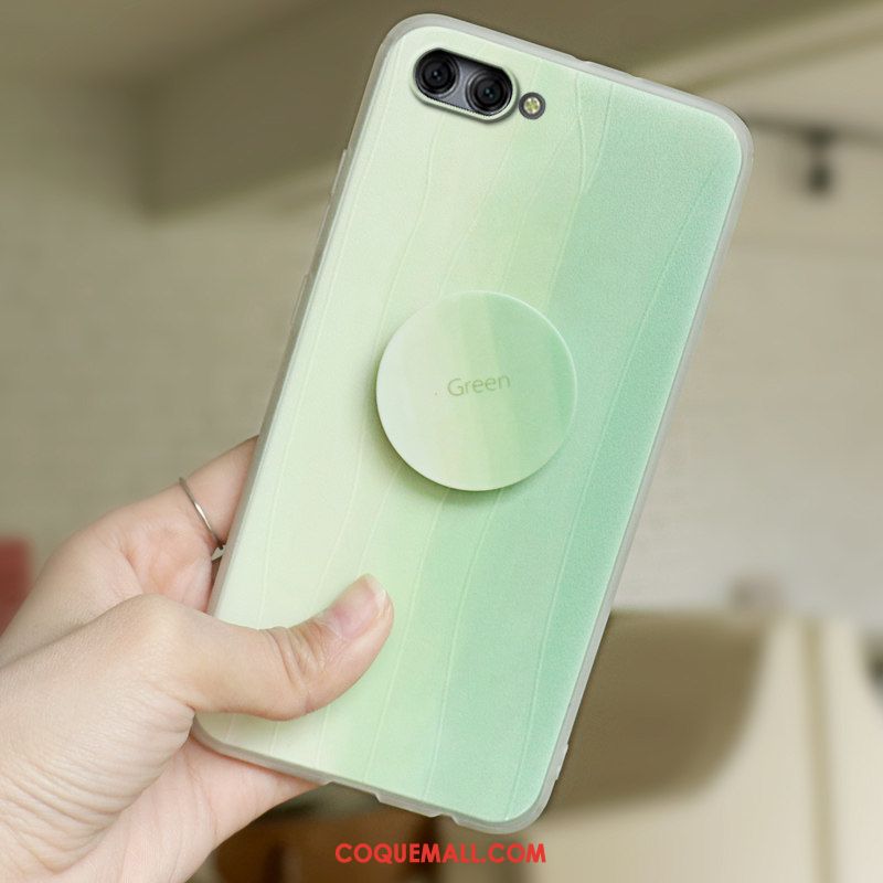 Étui Huawei Nova 2s Délavé En Daim Vert Protection, Coque Huawei Nova 2s Fluide Doux Jeunesse