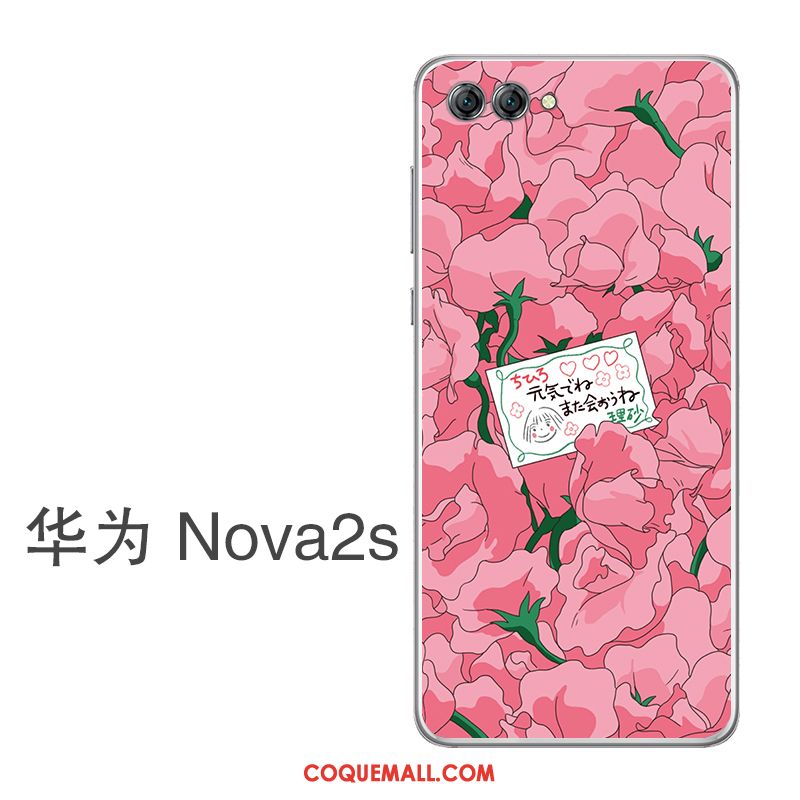 Étui Huawei Nova 2s Jeunesse Net Rouge Protection, Coque Huawei Nova 2s Rose Légère