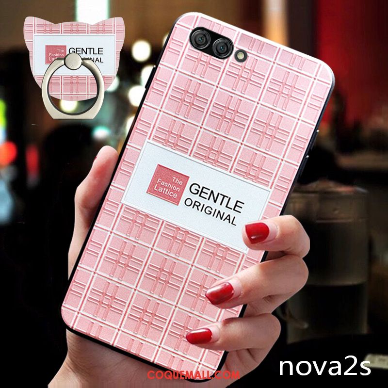 Étui Huawei Nova 2s Protection Amoureux Net Rouge, Coque Huawei Nova 2s Tout Compris Ornements Suspendus