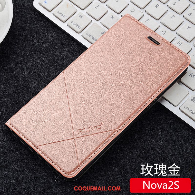 Étui Huawei Nova 2s Protection Tendance Clamshell, Coque Huawei Nova 2s Incassable Rouge