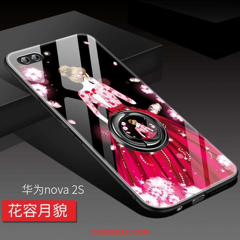 Étui Huawei Nova 2s Rose Créatif Miroir, Coque Huawei Nova 2s Incassable Marque De Tendance