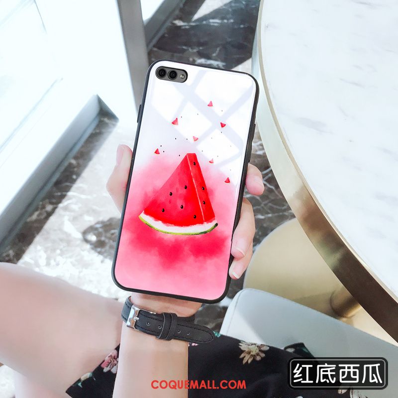 Étui Huawei Nova 2s Rose Simple Net Rouge, Coque Huawei Nova 2s Amoureux Marque De Tendance