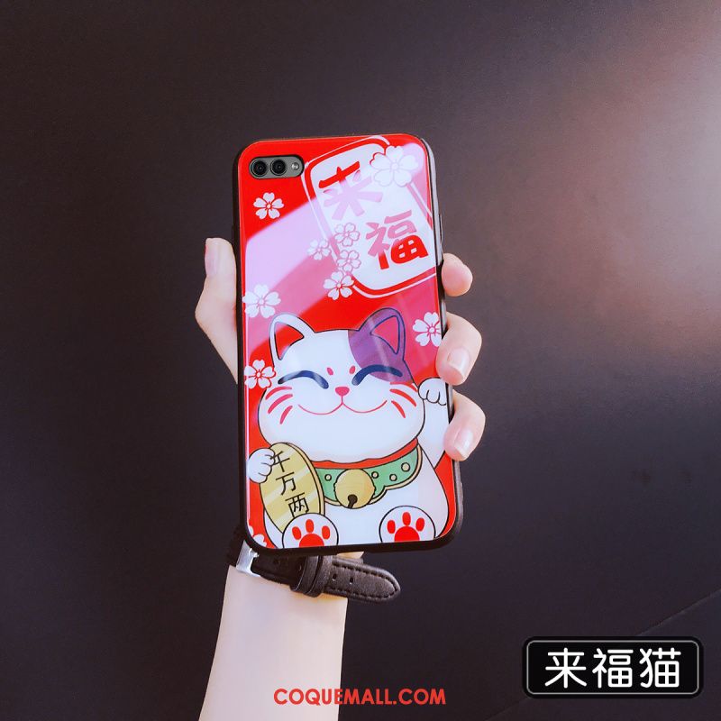 Étui Huawei Nova 2s Rose Simple Net Rouge, Coque Huawei Nova 2s Amoureux Marque De Tendance