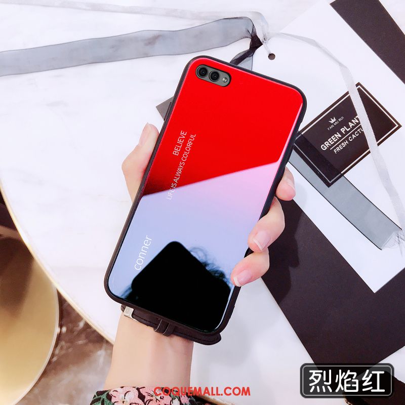 Étui Huawei Nova 2s Rose Simple Net Rouge, Coque Huawei Nova 2s Amoureux Marque De Tendance