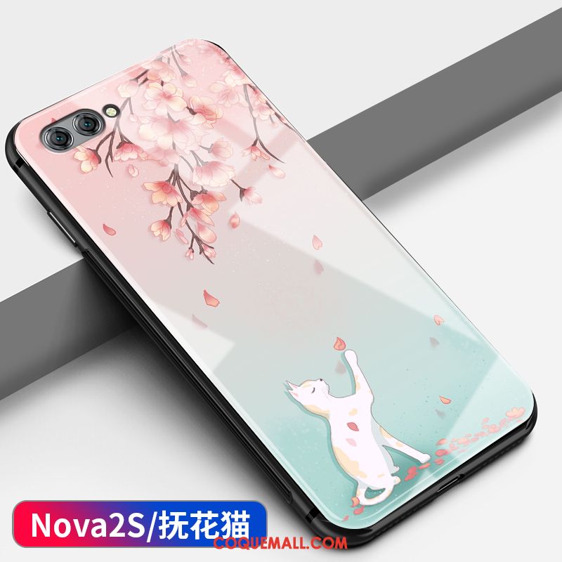 Étui Huawei Nova 2s Tout Compris Dessin Animé Verre, Coque Huawei Nova 2s Incassable Protection