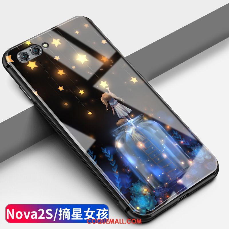 Étui Huawei Nova 2s Tout Compris Dessin Animé Verre, Coque Huawei Nova 2s Incassable Protection