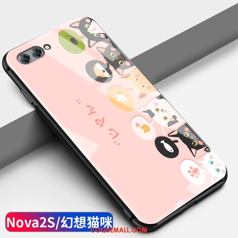 Étui Huawei Nova 2s Tout Compris Dessin Animé Verre, Coque Huawei Nova 2s Incassable Protection