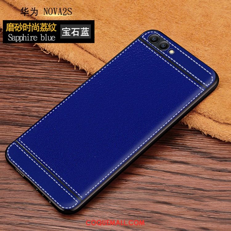 Étui Huawei Nova 2s Étui En Cuir Téléphone Portable Fluide Doux, Coque Huawei Nova 2s Silicone Braun