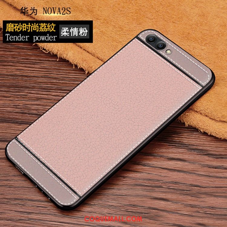 Étui Huawei Nova 2s Étui En Cuir Téléphone Portable Fluide Doux, Coque Huawei Nova 2s Silicone Braun