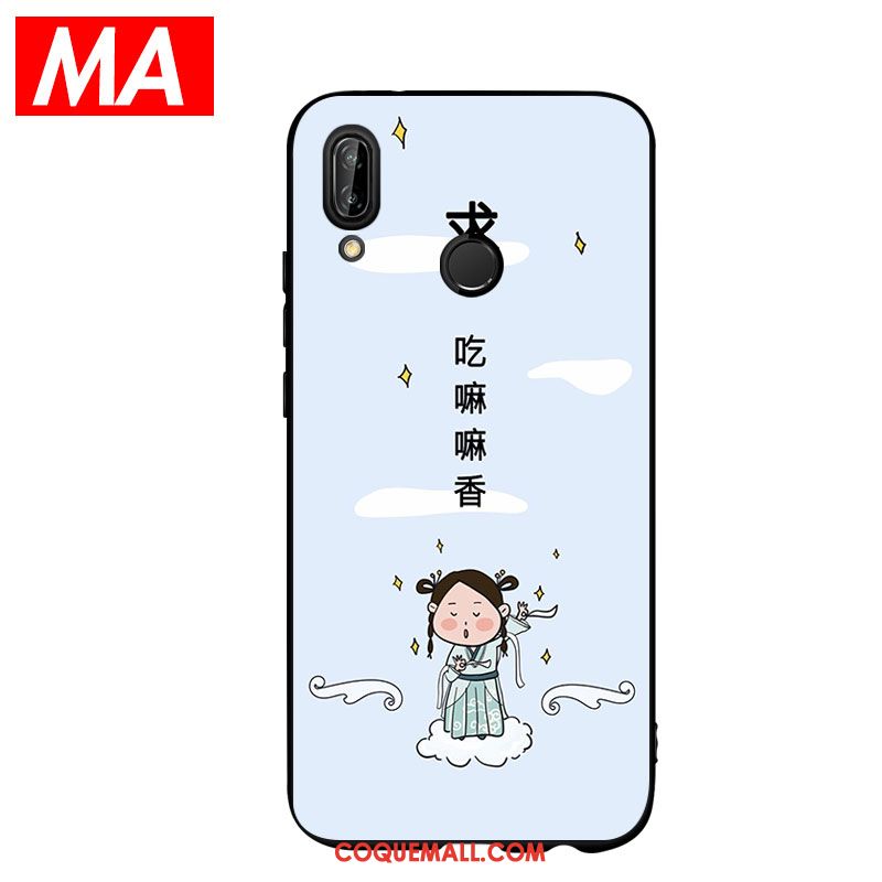 Étui Huawei Nova 3 Bleu Fluide Doux Téléphone Portable, Coque Huawei Nova 3 Protection Silicone