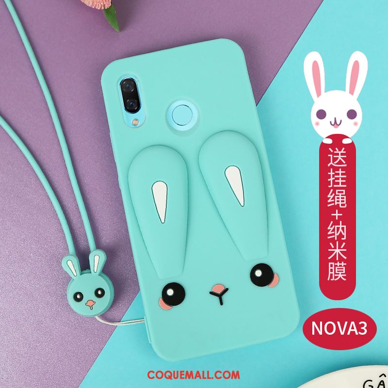 Étui Huawei Nova 3 Dessin Animé Silicone Gris, Coque Huawei Nova 3 Fluide Doux Charmant