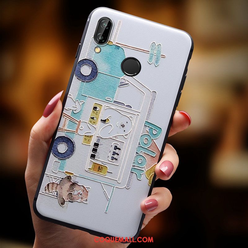 Étui Huawei Nova 3 Délavé En Daim Créatif Très Mince, Coque Huawei Nova 3 Protection Charmant