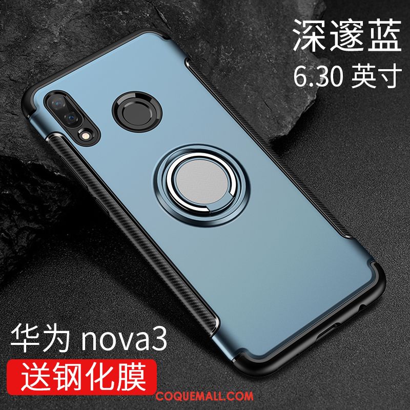 Étui Huawei Nova 3 Fluide Doux Silicone Nouveau, Coque Huawei Nova 3 Noir Incassable