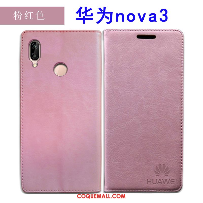 Étui Huawei Nova 3 Incassable Bleu Téléphone Portable, Coque Huawei Nova 3 Étui En Cuir Tout Compris