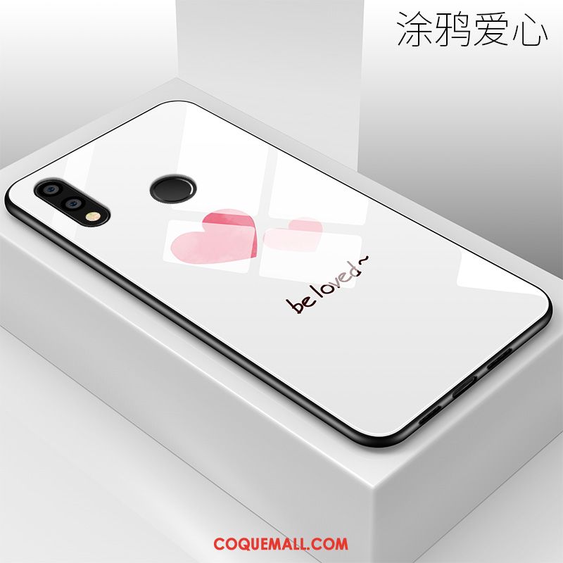 Étui Huawei Nova 3 Incassable Verre Silicone, Coque Huawei Nova 3 Amour Ornements Suspendus