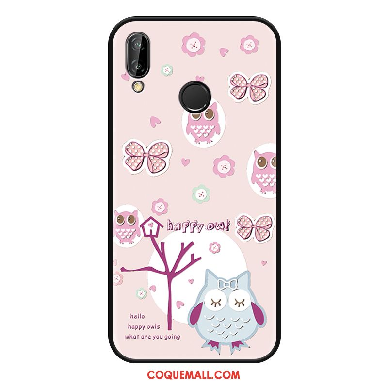 Étui Huawei Nova 3 Ornements Suspendus Charmant Incassable, Coque Huawei Nova 3 Silicone Rose