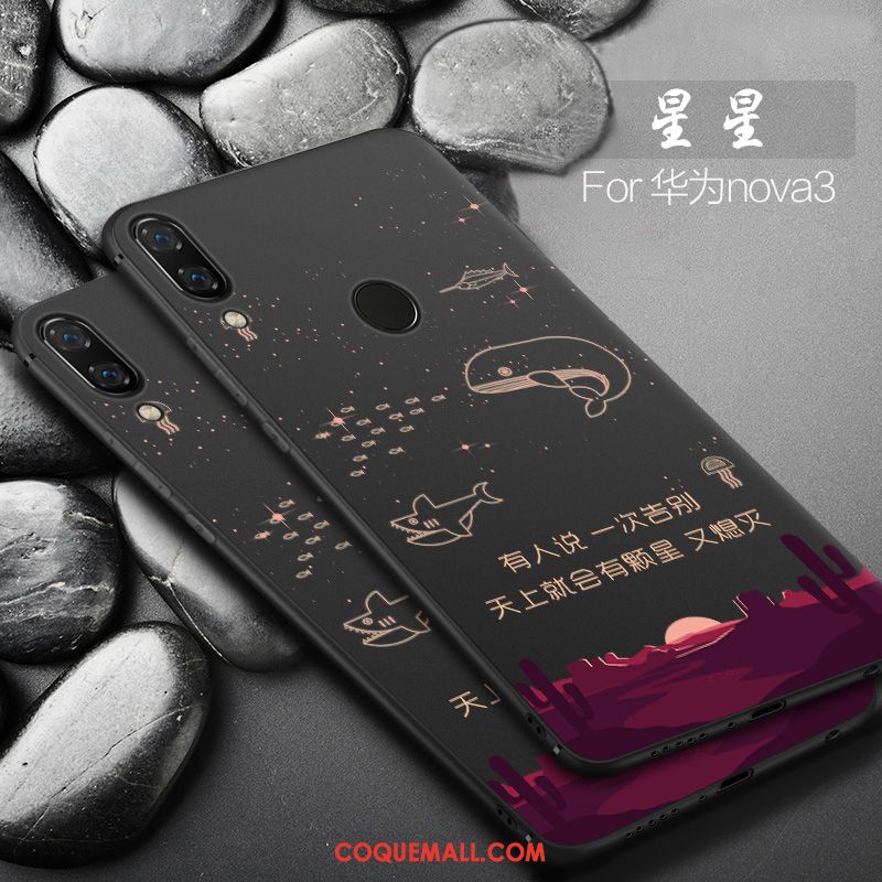 Étui Huawei Nova 3 Petit Protection Dessin Animé, Coque Huawei Nova 3 Net Rouge Tout Compris