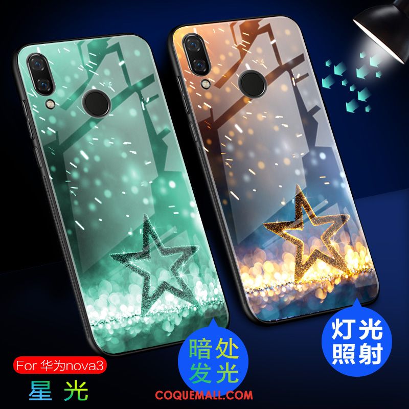 Étui Huawei Nova 3 Protection Incassable Lumineuses, Coque Huawei Nova 3 Fluide Doux Téléphone Portable