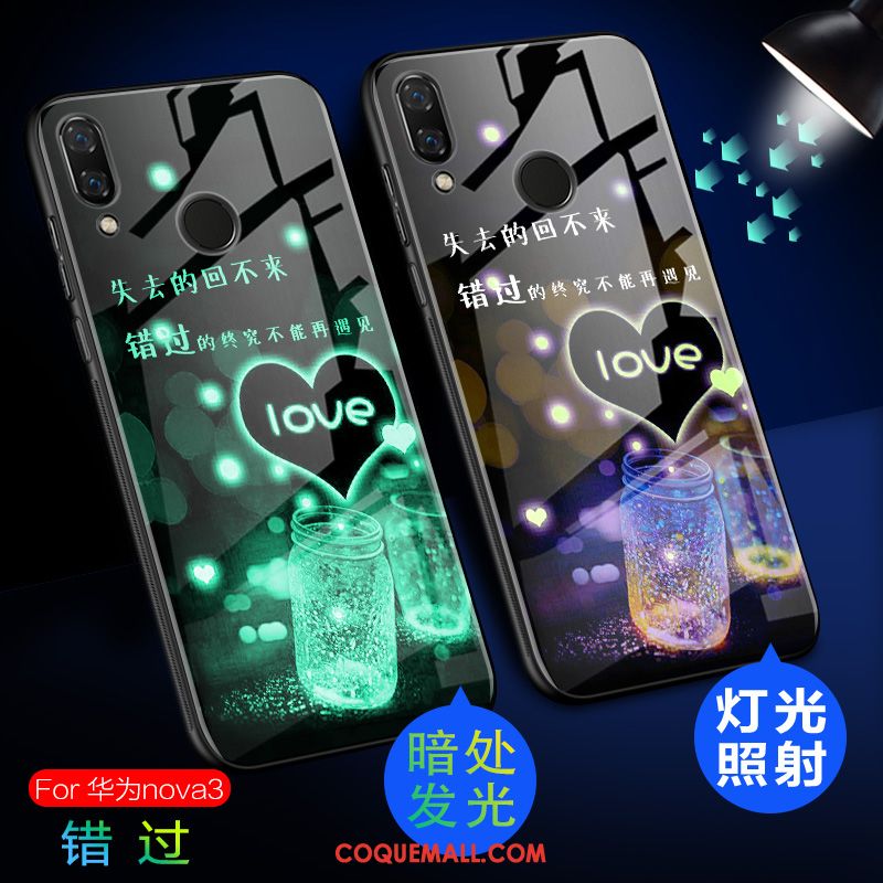 Étui Huawei Nova 3 Protection Incassable Lumineuses, Coque Huawei Nova 3 Fluide Doux Téléphone Portable