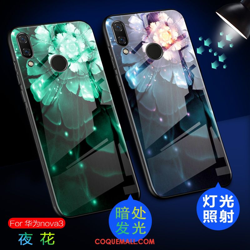 Étui Huawei Nova 3 Protection Incassable Lumineuses, Coque Huawei Nova 3 Fluide Doux Téléphone Portable