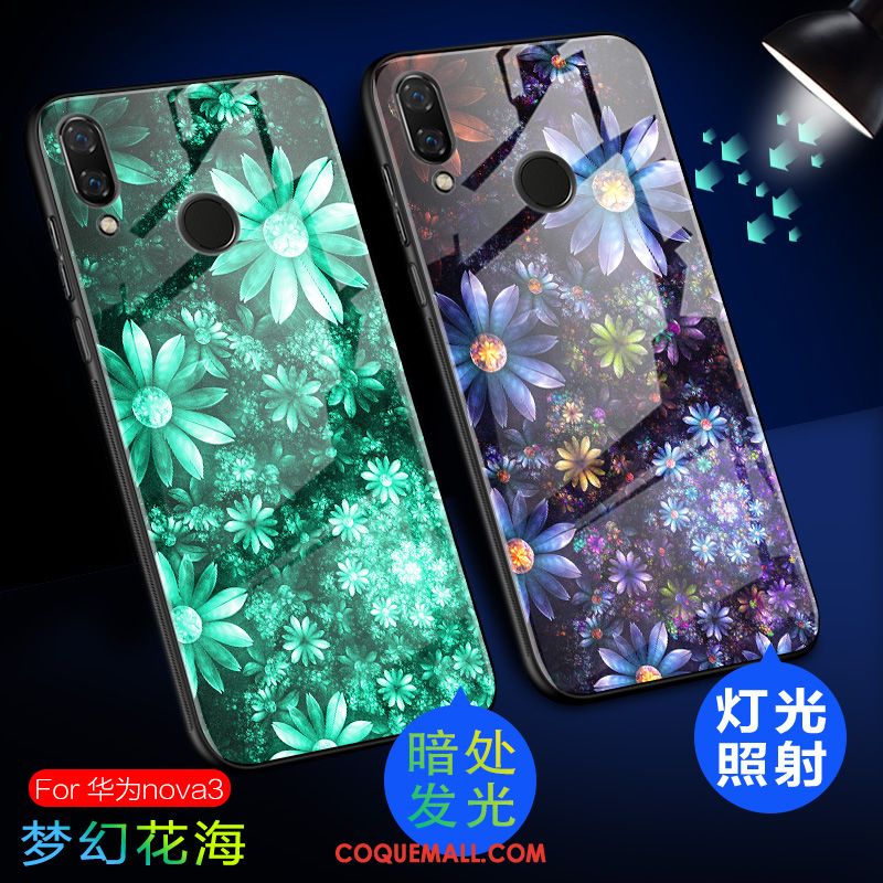 Étui Huawei Nova 3 Protection Incassable Lumineuses, Coque Huawei Nova 3 Fluide Doux Téléphone Portable