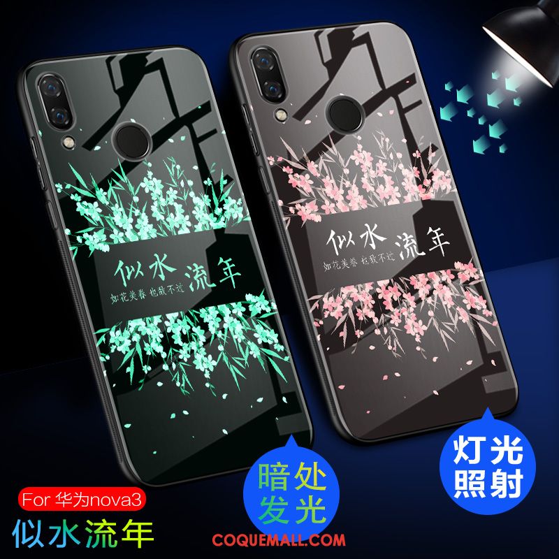 Étui Huawei Nova 3 Protection Incassable Lumineuses, Coque Huawei Nova 3 Fluide Doux Téléphone Portable