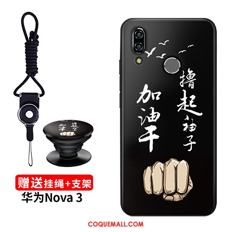 Étui Huawei Nova 3 Silicone Téléphone Portable Créatif, Coque Huawei Nova 3 Ornements Suspendus Protection