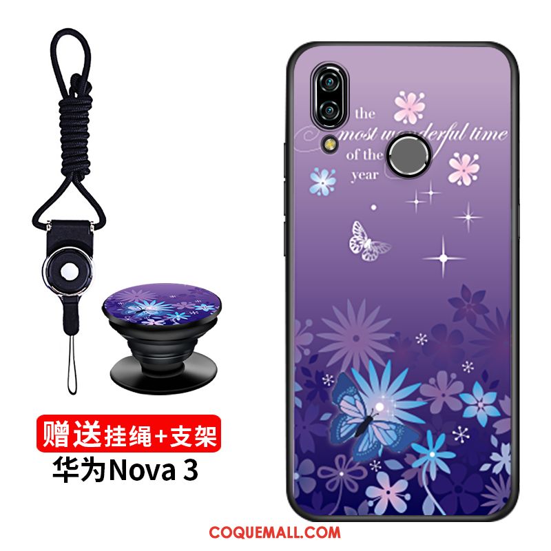 Étui Huawei Nova 3 Silicone Téléphone Portable Créatif, Coque Huawei Nova 3 Ornements Suspendus Protection