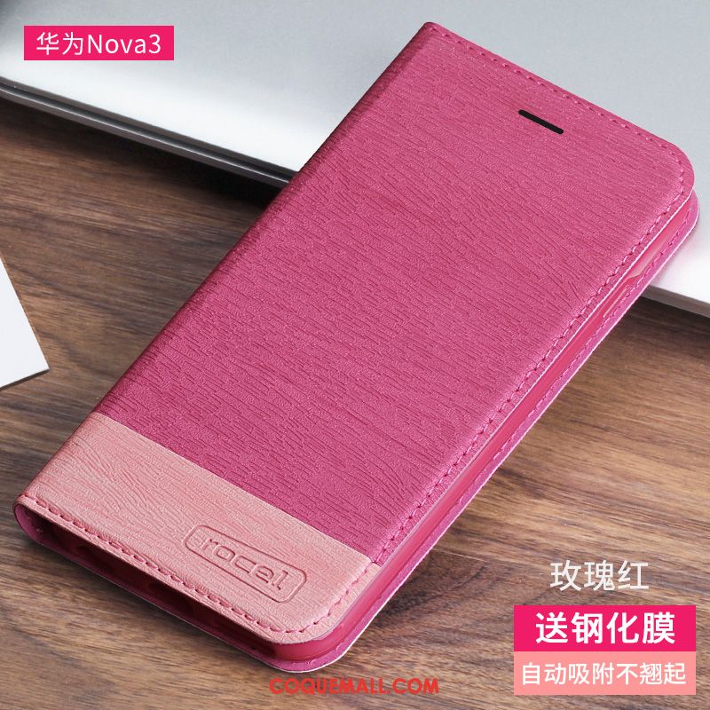 Étui Huawei Nova 3 Silicone Téléphone Portable Rouge, Coque Huawei Nova 3 Protection Tout Compris