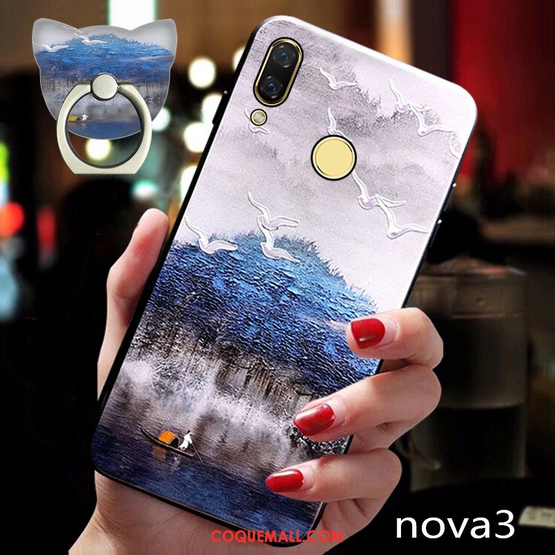 Étui Huawei Nova 3 Style Chinois Tout Compris Personnalité, Coque Huawei Nova 3 Protection Support