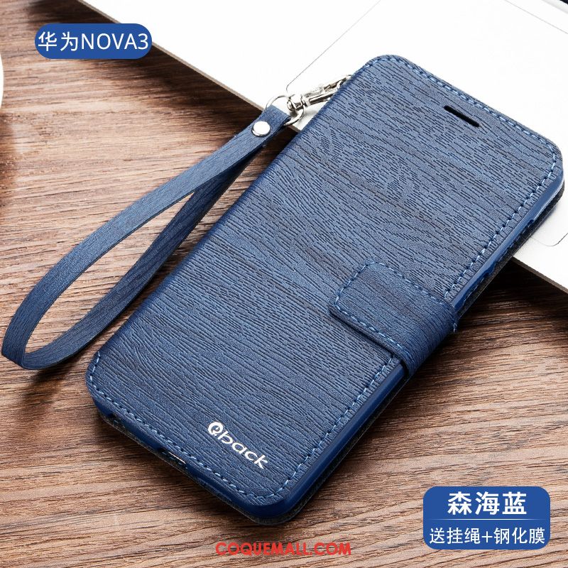 Étui Huawei Nova 3 Tout Compris Protection Rouge, Coque Huawei Nova 3 Incassable Étui En Cuir