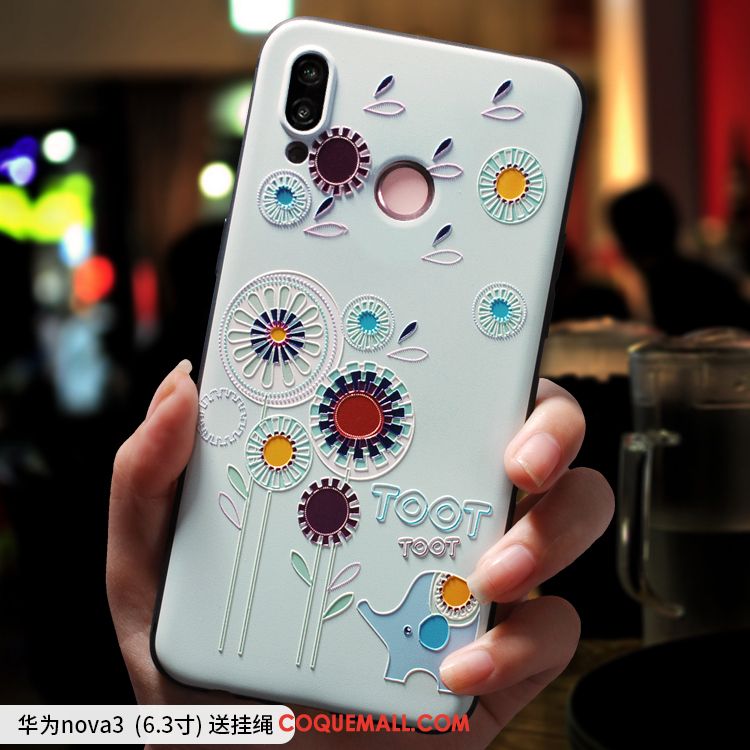 Étui Huawei Nova 3 Téléphone Portable Tendance Charmant, Coque Huawei Nova 3 Fluide Doux Dessin Animé