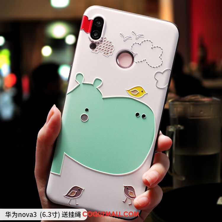 Étui Huawei Nova 3 Téléphone Portable Tendance Charmant, Coque Huawei Nova 3 Fluide Doux Dessin Animé