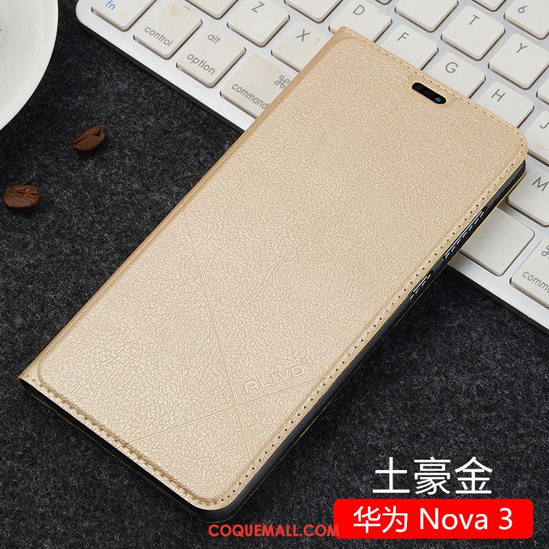 Étui Huawei Nova 3 Étui En Cuir Clamshell Incassable, Coque Huawei Nova 3 Tout Compris Téléphone Portable