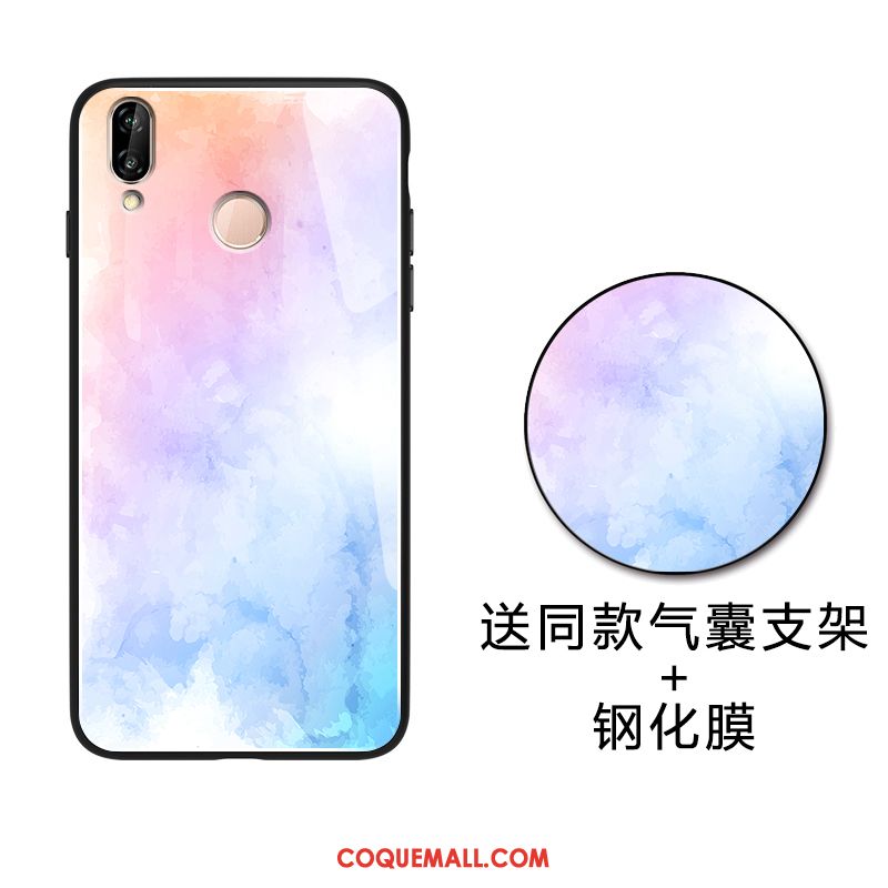 Étui Huawei Nova 3e Amoureux Simple Incassable, Coque Huawei Nova 3e Personnalité Net Rouge