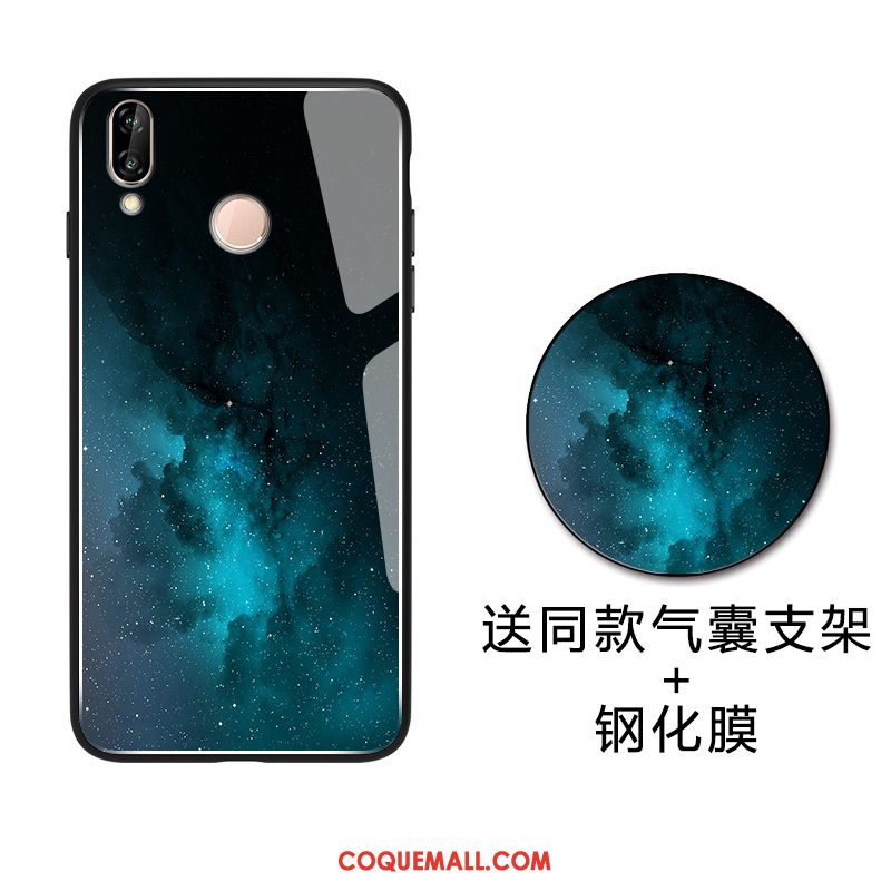 Étui Huawei Nova 3e Amoureux Simple Incassable, Coque Huawei Nova 3e Personnalité Net Rouge