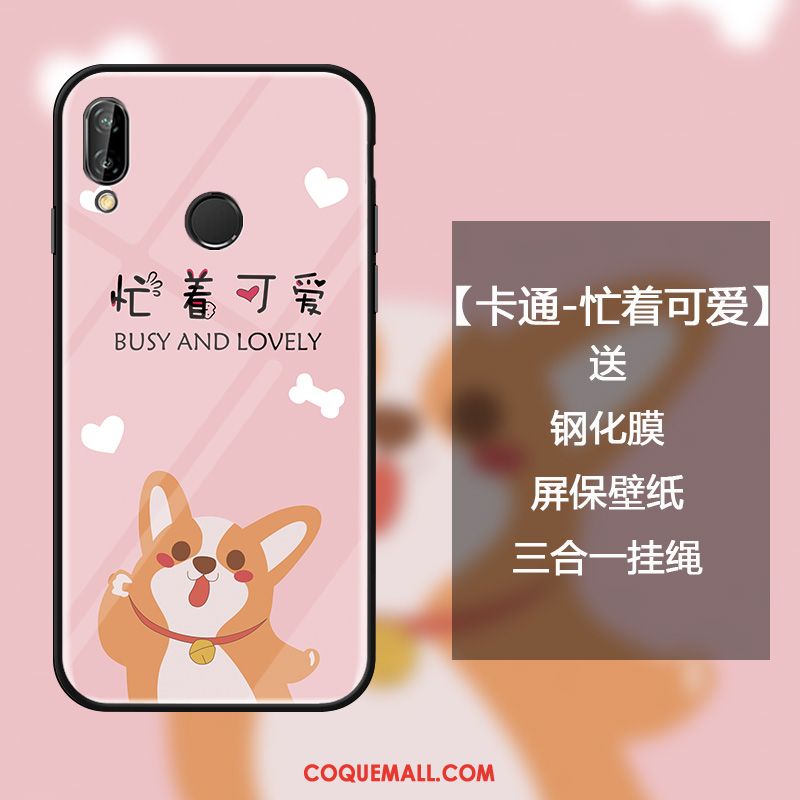 Étui Huawei Nova 3e Charmant Miroir Téléphone Portable, Coque Huawei Nova 3e Ornements Suspendus Tendance