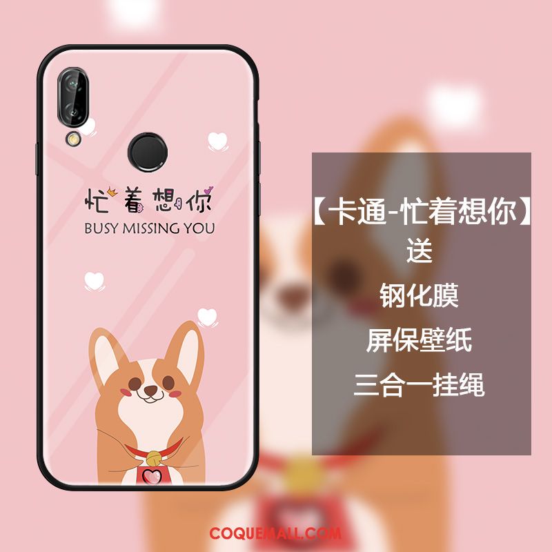 Étui Huawei Nova 3e Charmant Miroir Téléphone Portable, Coque Huawei Nova 3e Ornements Suspendus Tendance