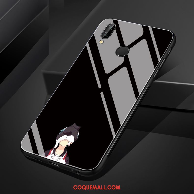 Étui Huawei Nova 3e Charmant Simple Dessin Animé, Coque Huawei Nova 3e Frais Rose