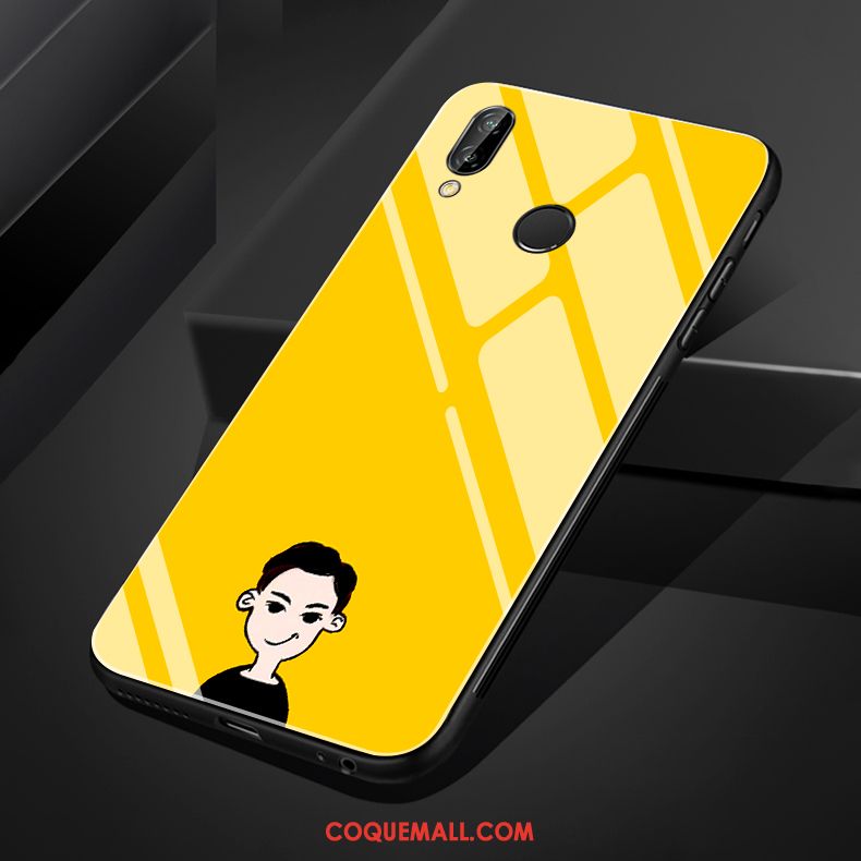 Étui Huawei Nova 3e Charmant Simple Dessin Animé, Coque Huawei Nova 3e Frais Rose