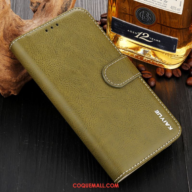 Étui Huawei Nova 3e Clair Cuir Véritable Fluide Doux, Coque Huawei Nova 3e Portefeuille Incassable