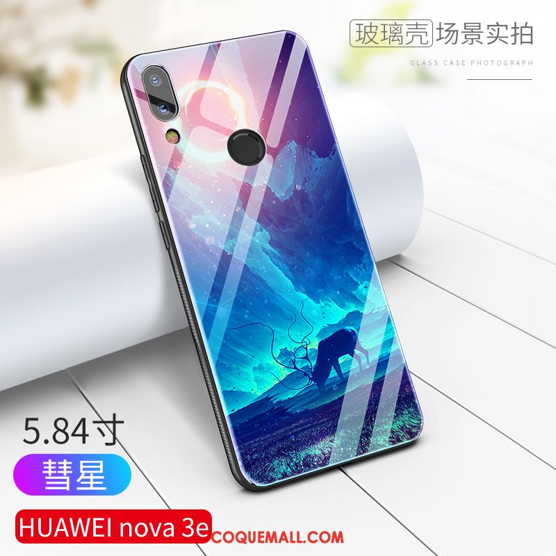 Étui Huawei Nova 3e Créatif Ciel Étoilé Net Rouge, Coque Huawei Nova 3e Tendance Incassable