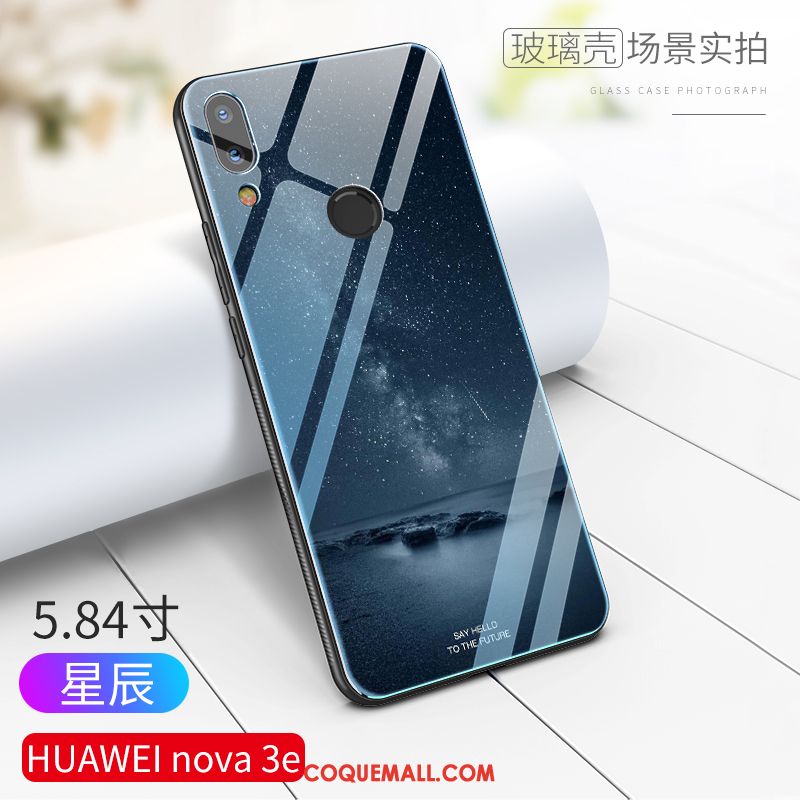 Étui Huawei Nova 3e Créatif Ciel Étoilé Net Rouge, Coque Huawei Nova 3e Tendance Incassable