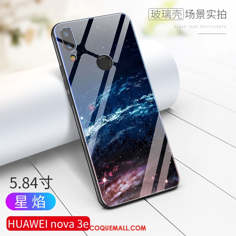 Étui Huawei Nova 3e Créatif Ciel Étoilé Net Rouge, Coque Huawei Nova 3e Tendance Incassable